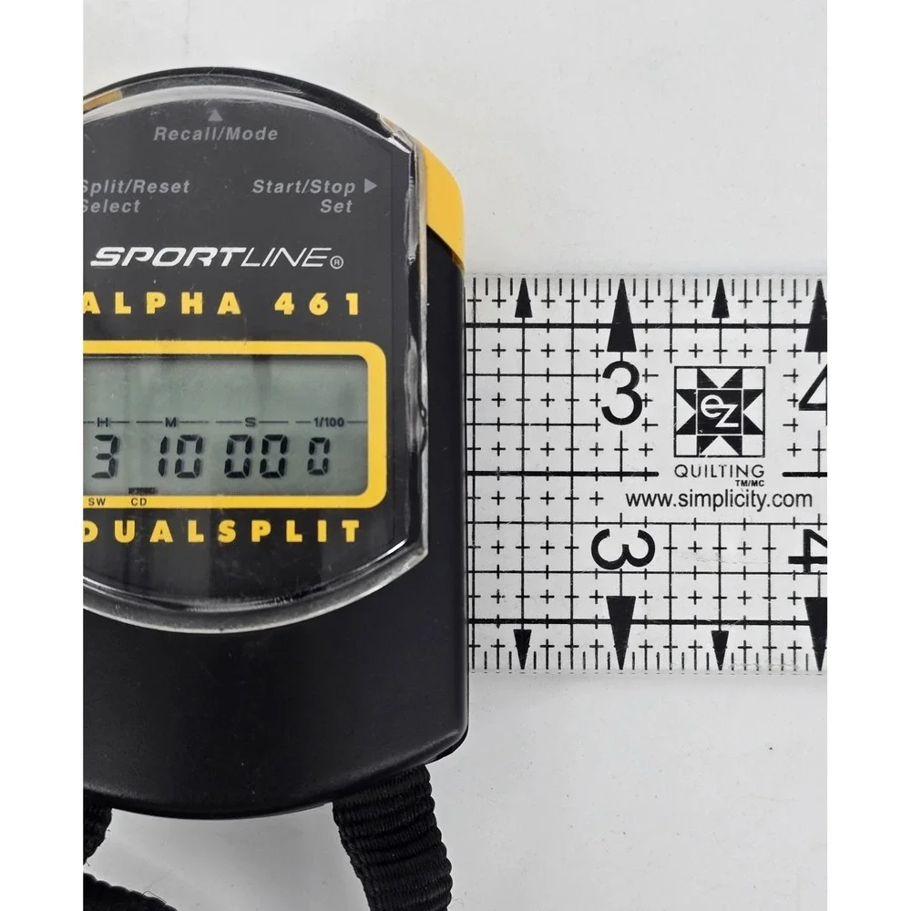 Sportline Alpha 461 Dual Split Timer Stopwatch Sports Fitness w/‎ Lanyard Tested